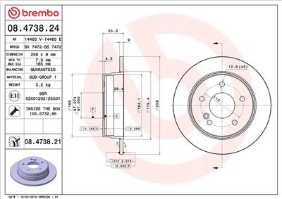 BREMBO 08.4738.21 EAN: 8020584030882.