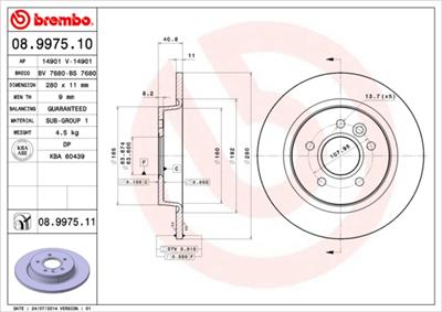 BREMBO 08.9975.11 EAN: 8020584017449.