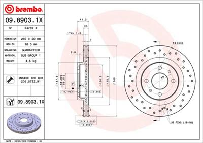 BREMBO 09.8903.1X EAN: 8020584212585.