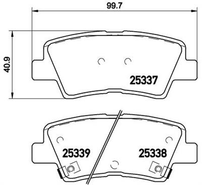 BREMBO P 30 067 Číslo výrobce: 25338. EAN: 8020584109854.