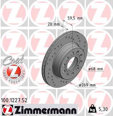 ZIMMERMANN 100.1227.52 EAN: 4250238751267.