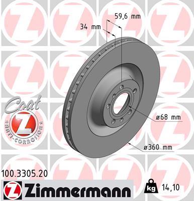 ZIMMERMANN 100.3305.20 EAN: 4250238744726.