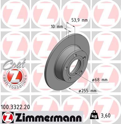 ZIMMERMANN 100.3322.20 EAN: 4250238744733.