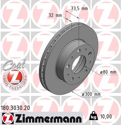ZIMMERMANN 180.3030.20 EAN: 4250238768364.