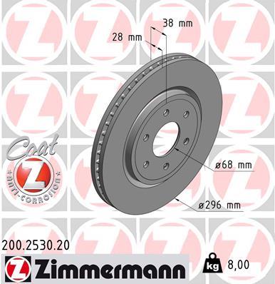 ZIMMERMANN 200.2530.20 EAN: 4250238758310.