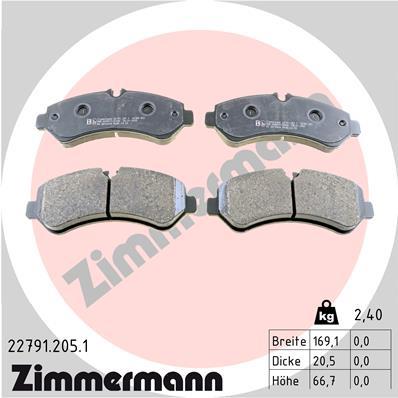 ZIMMERMANN 22791.205.1 Číslo výrobce: 22791. EAN: 4250238785217.
