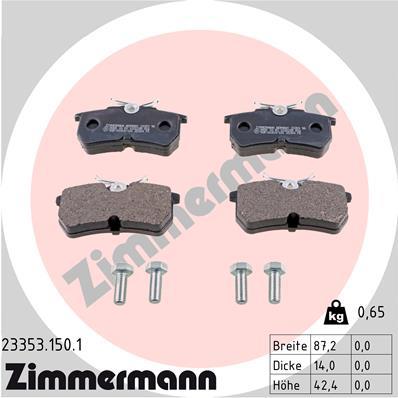 ZIMMERMANN 23353.150.1 Číslo výrobce: 23353. EAN: 4250238738015.