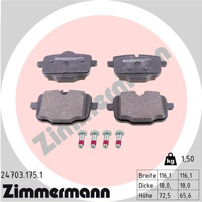 ZIMMERMANN 24703.175.1 Číslo výrobce: 24703. EAN: 4250238753896.