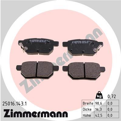 ZIMMERMANN 25016.143.1 Číslo výrobce: 24852. EAN: 4250238768074.