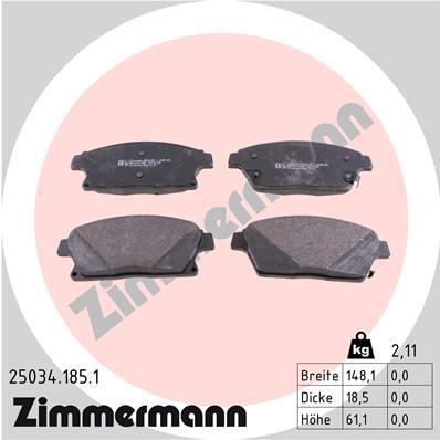 ZIMMERMANN 25034.185.1 Číslo výrobce: 25034. EAN: 4250238750123.