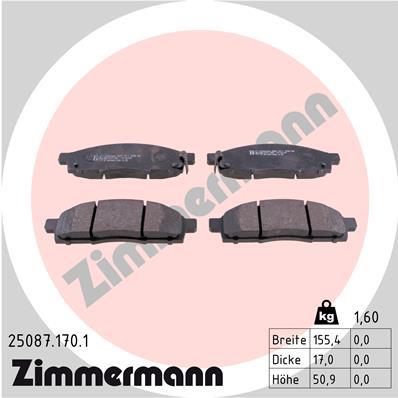 ZIMMERMANN 25087.170.1 Číslo výrobce: 25087. EAN: 4250238759171.