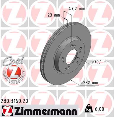 ZIMMERMANN 280.3160.20 EAN: 4250238766643.