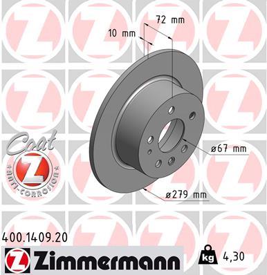 ZIMMERMANN 400.1409.20 EAN: 4250238762812.