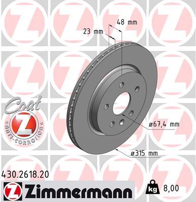 ZIMMERMANN 430.2618.20 EAN: 4250238742487.