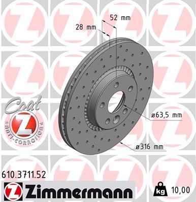 ZIMMERMANN 610.3711.52 EAN: 4250238765745.