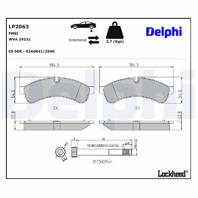 DELPHI LP2063 EAN: 5012759416822.