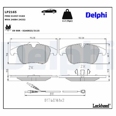 DELPHI LP2165 EAN: 5012759438435.