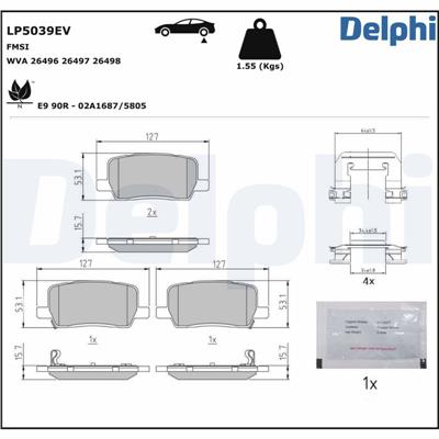 DELPHI LP5039EV EAN: 5012759559468.