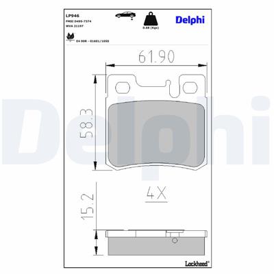 DELPHI LP946 EAN: 5012759916490.
