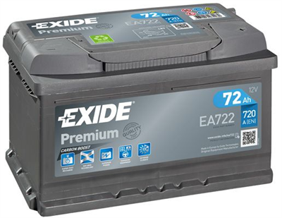 EA722 Autobaterie Exide Premium - 72Ah