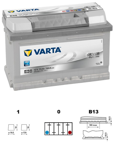 5744020753162 Baterie VARTA SILVER dynamic - 74Ah
