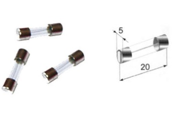 Pojistka skleněná 5x20 2A, 10 ks