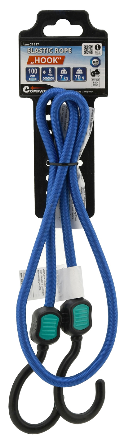 UPÍNAČ PRUŽNÝ 8 mm, HOOK, 1x100 cm