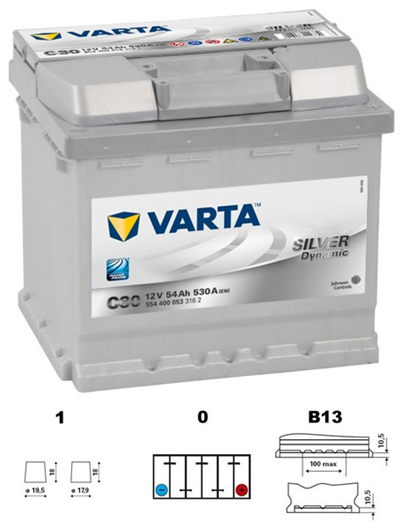 5544000533162 Baterie VARTA SILVER dynamic - 54Ah