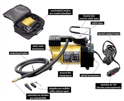 KOMPRESOR 12 V, TORNADO