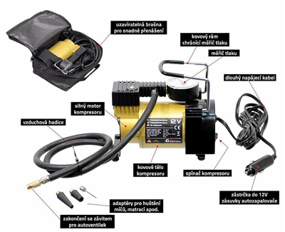 KOMPRESOR 12 V, TORNADO