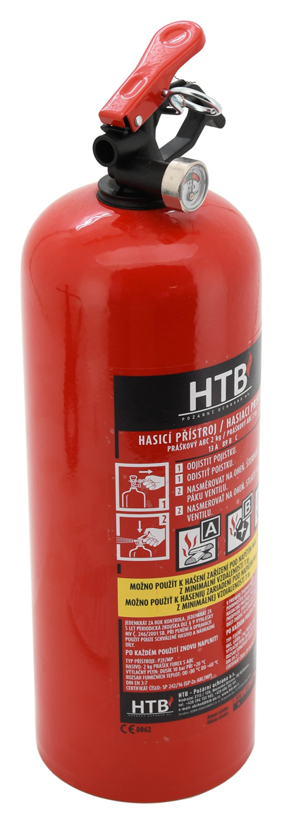 Hasicí přístroj 2 kg práškový ABC s manometrem