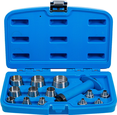 Děrovače 5,0 - 35,0 mm, sada 14 dílů, v PVC kazetě - BGS 0566