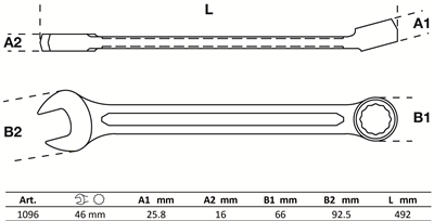 Klíč očkoplochý 46mm BGS 1096