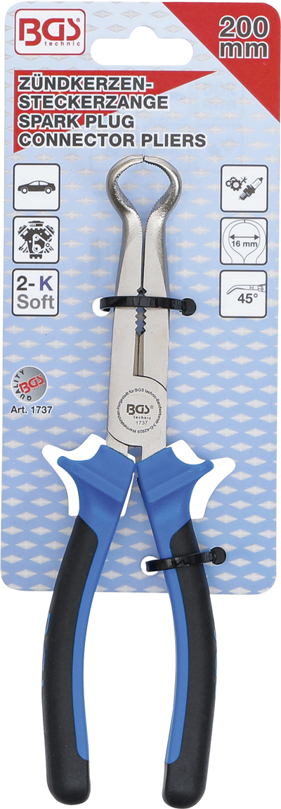 Kleště zahnuté na svíčkové konektory 200mm - BGS 1737