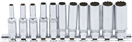 BGS technic 5251 Hlavice nástrčné 1/4 4-13 mm,12ti hranné,prodloužené, 11 dílů - BGS 5251