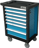 GEKO G10830 Dílenská pojízdná skříňka 7 zásuvek s vybavením 162 ks GEKO