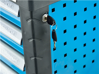 Pojízdný dílenský vozík se sadou nářadí 245ks, 6 polic GEKO