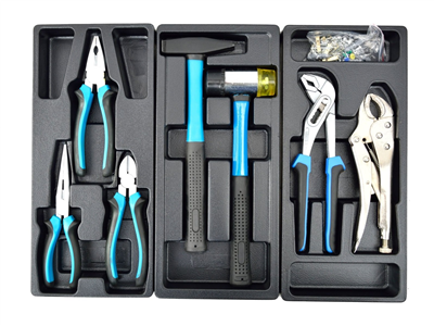 Pojízdný dílenský vozík se sadou nářadí 245ks, 6 polic GEKO