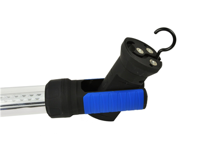Montážní lampa LED 120 SMD, nabíjecí, s nvitelným držákem, háčky a magnety