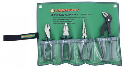 Sada kleští - boční štípací, kombinované, telefonní a siko P08104S