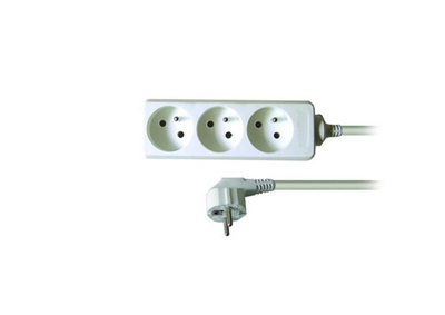 Prodlužovací kabel - 3 zásuvky, 5m - bílý