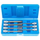 Satra S-SLS738 Zástrčné hlavice TORX 3/8, rozměry T25 - T60, prodloužené 110 mm, sada 7 kusů