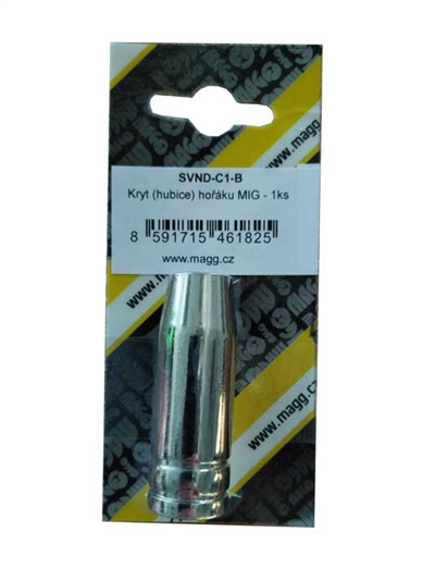 Kryt - hubice hořáku MIG, délka 53 mm, pr. 12 mm, balení 1 kus