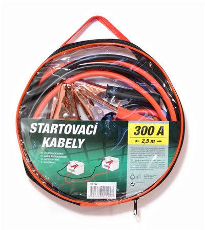 01122 Startovací kabely 300A 2,5m zipper bag