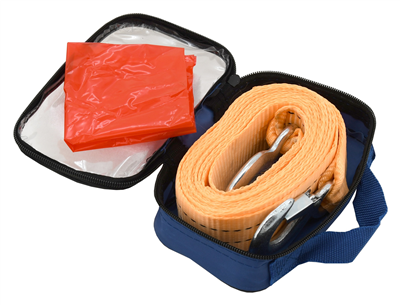 01237 Lano tažné ploché 3000kg s karabinami