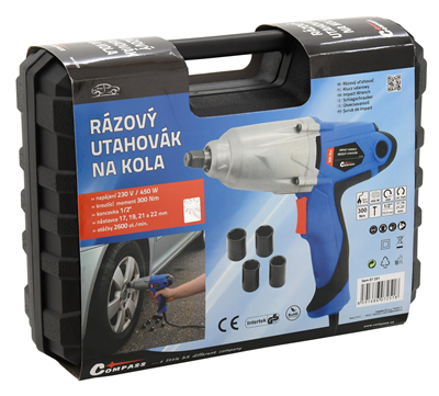 07251 Rázový utahovák na kola 230V 450W 300Nm