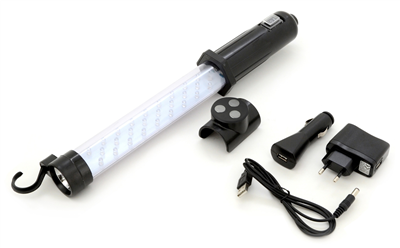 08307 Svítilna montážní 27+7LED nabíjecí 12/230V Li-on 1200mAh