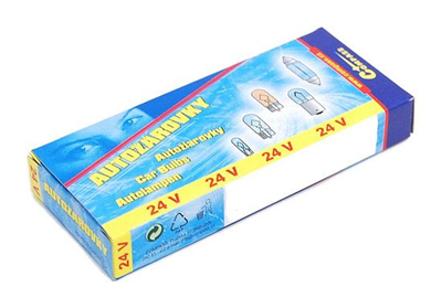 08481 Žárovka 24V W5W 5W T10 celosklo box