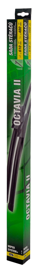 Green 10796 10796 Stěrače FLAT SET 610+480mm GREEN OCT II