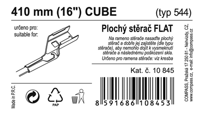 10845 Stěrač FLAT BULK (CUBE) 16